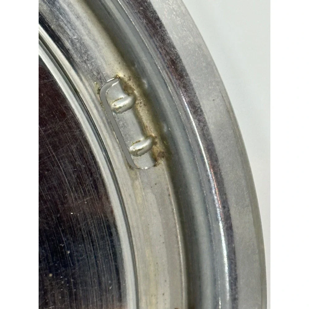 VTG Everedy Cake Carrier Chrome Silver Metal Locking Lid Tray Mid Century Modern